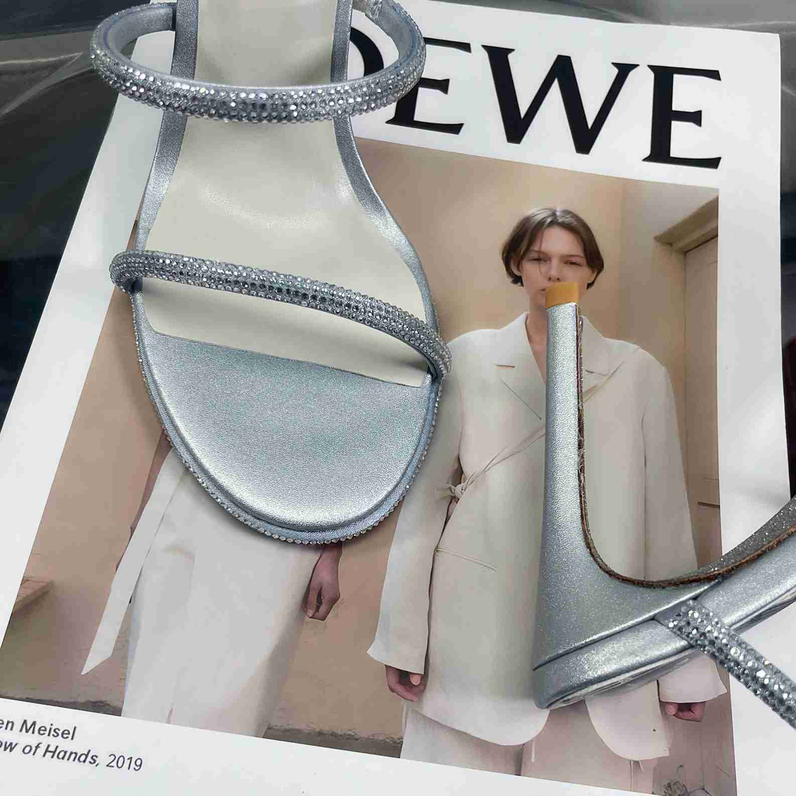 Rene Caovilla Cleo Sandalen mit offener Zehenpartie - EUR FASHION