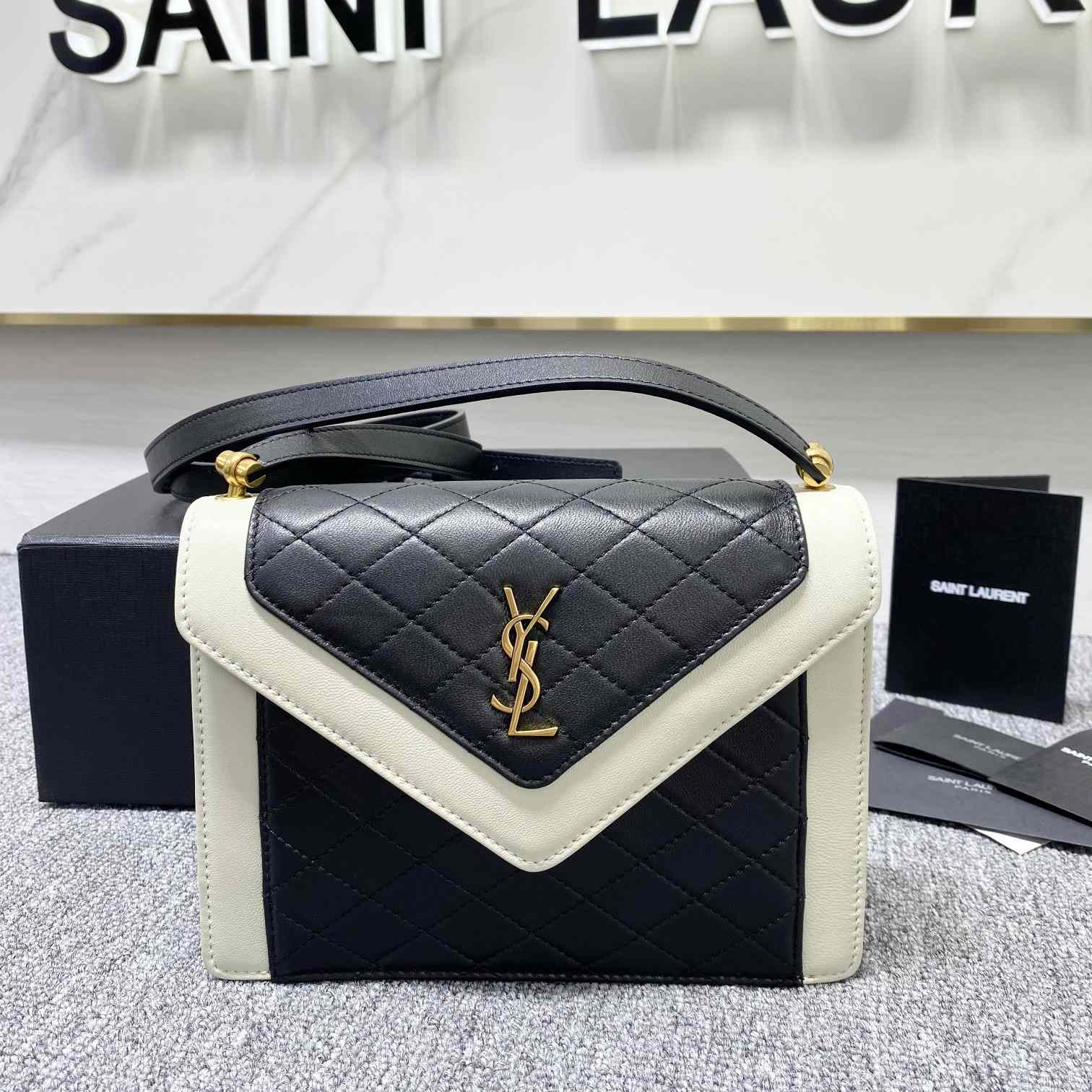 Saint Laurent Gaby Mini-Umhängetasche aus gestepptem Lammleder - EUR FASHION