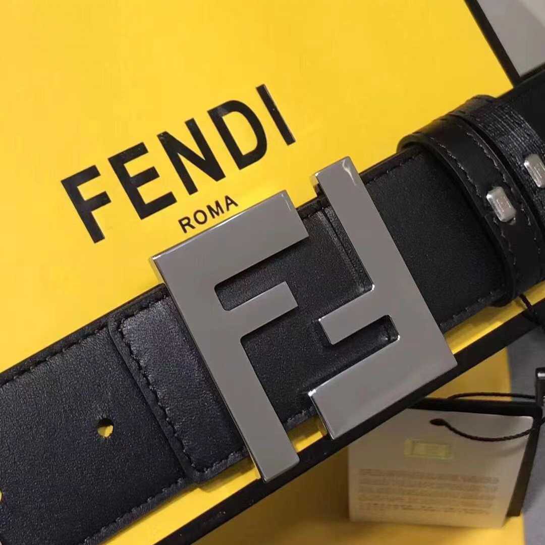 Fendi Schwarzer Ledergürtel - EUR FASHION