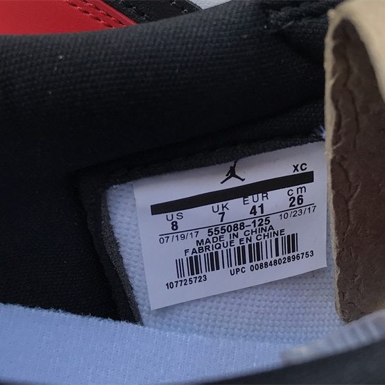 Air Jordan 1 Low „Black Toe“ Sneaker 555088-125 - EUR FASHION