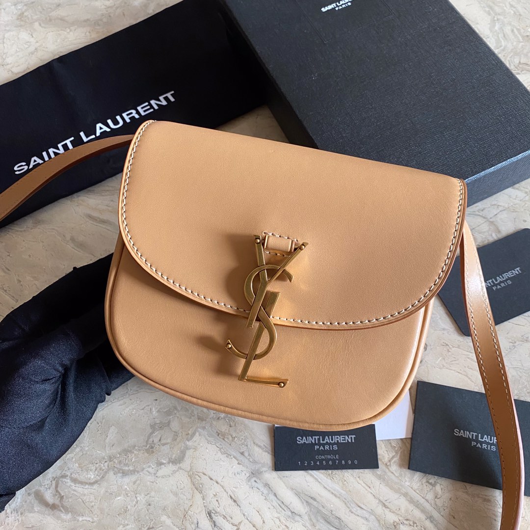 Saint Laurent Kaia Kleine Umhängetasche aus glattem Vintage-Leder - EUR FASHION