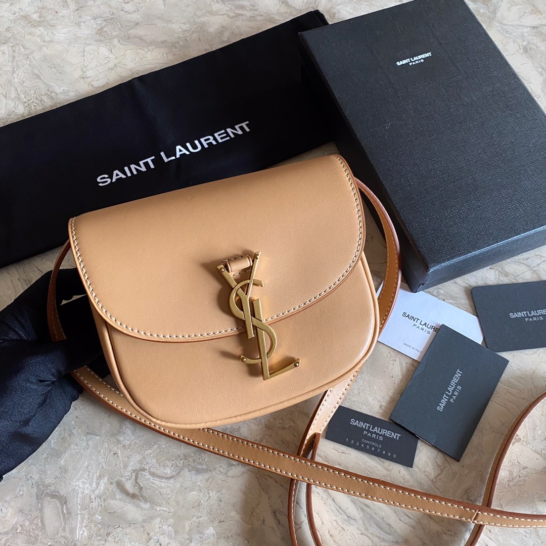 Saint Laurent Kaia Kleine Umhängetasche aus glattem Vintage-Leder - EUR FASHION