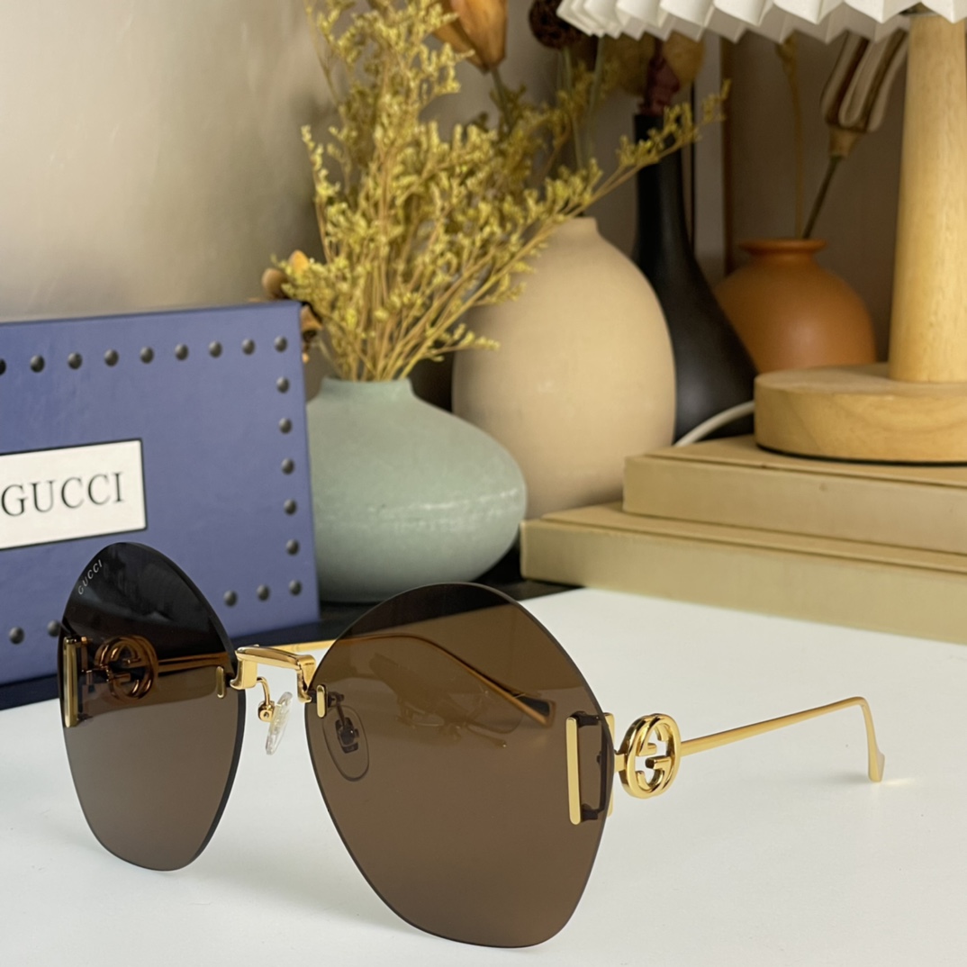 Gucci-Sonnenbrille mit geometrischem Rahmen GG1203S - EUR FASHION