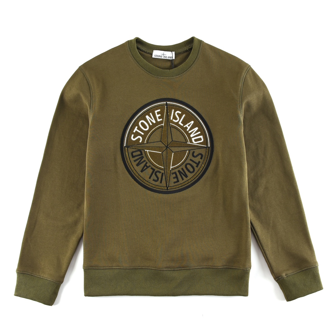 Sweatshirt mit Rundhalsausschnitt von Stone Island - EUR FASHION