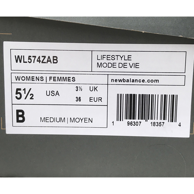 New Balance 574 Turnschuhe WL574ZAB - EUR FASHION