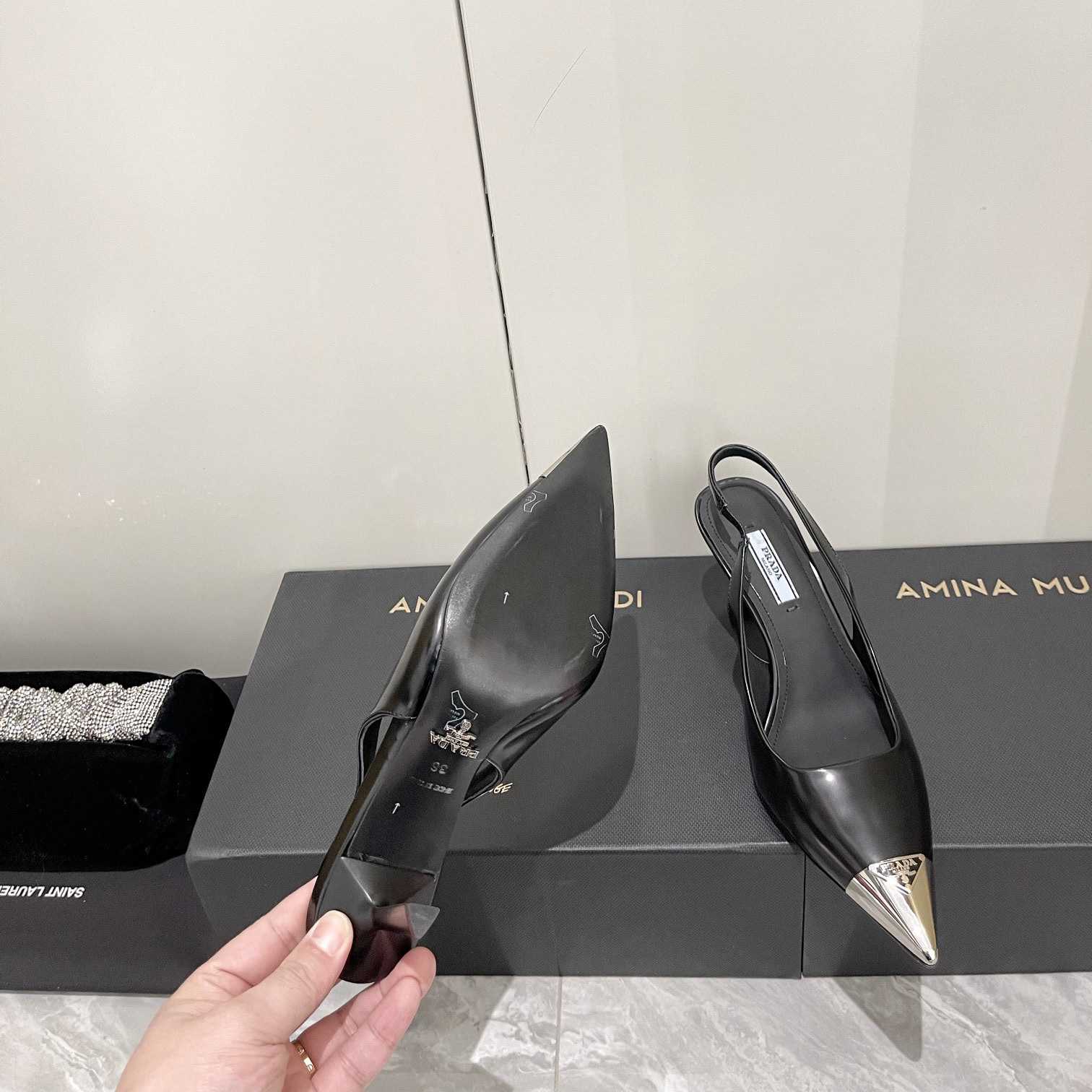 Prada 75 mm Slingback-Pumps - EUR FASHION