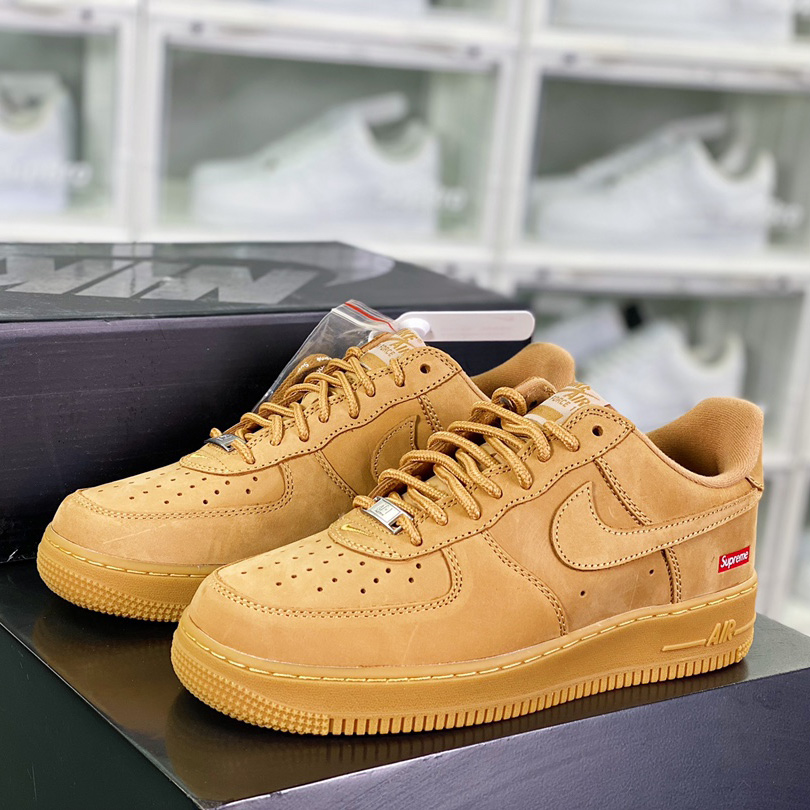 Supreme x Nike Air Force 1 Low'07 „Wheat Flax“ Sneaker DN1555-200 - EUR FASHION