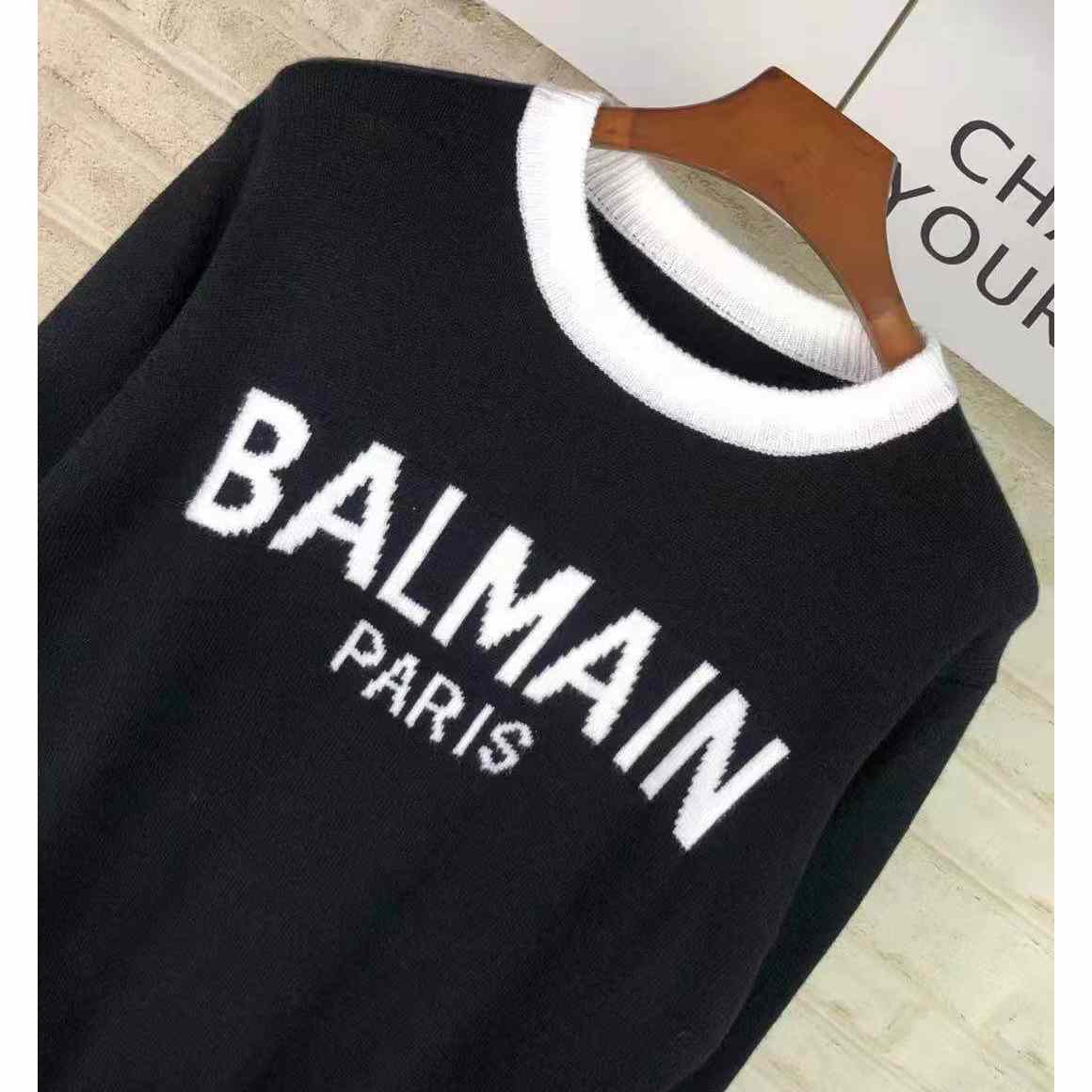 Balmain-Wollpullover mit Balmain-Logo - EUR FASHION