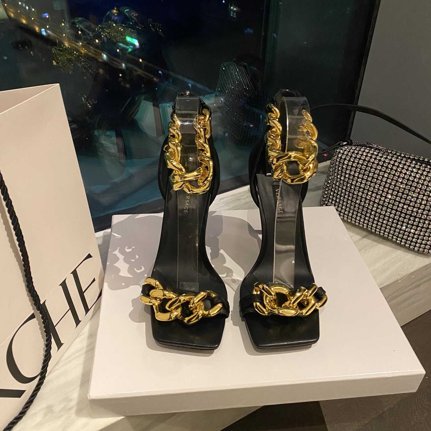 Versace Medusa Chain High Heel Sandalen - EUR FASHION