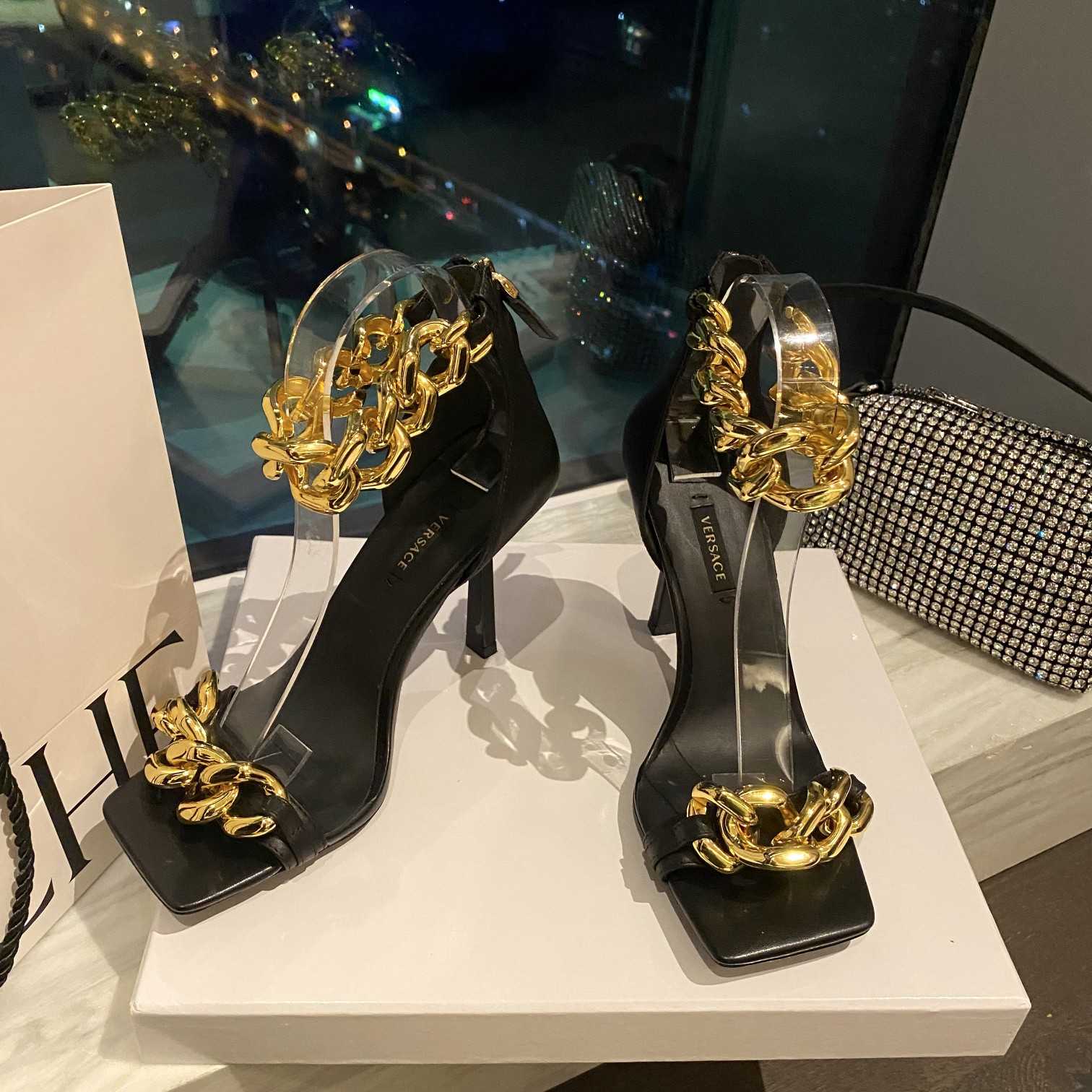Versace Medusa Chain High Heel Sandalen - EUR FASHION