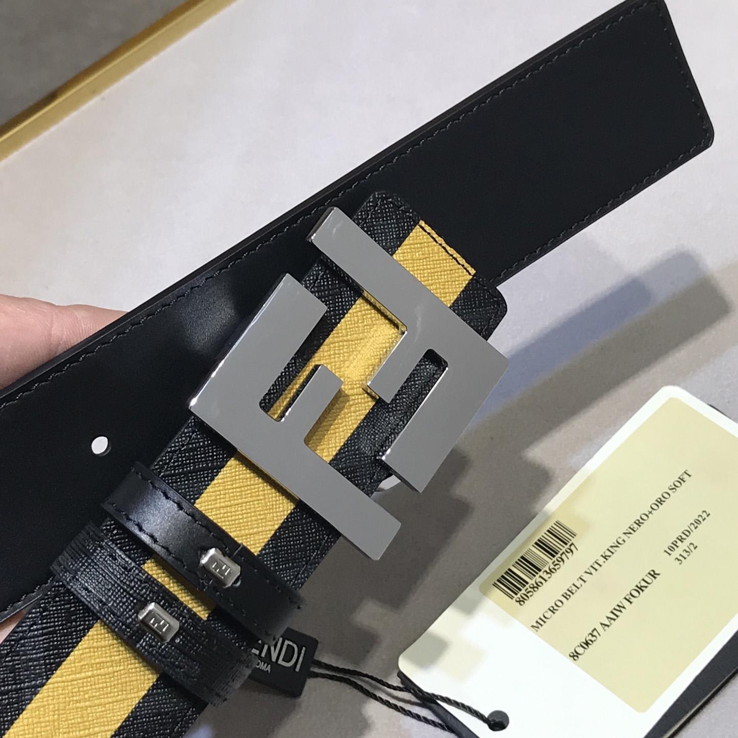 Fendi Schwarzer Wende-Ledergürtel - EUR FASHION