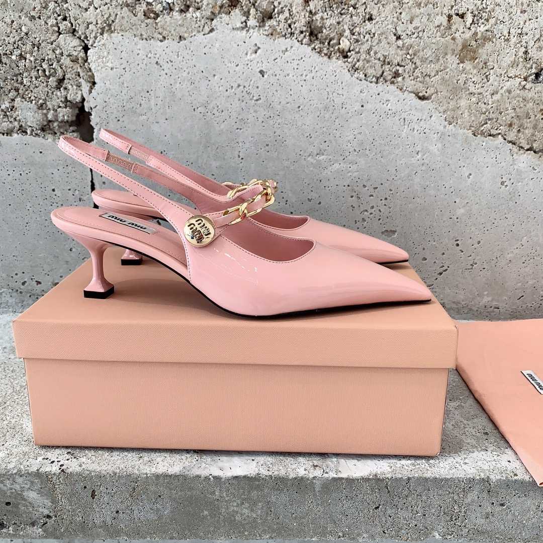 Miu Miu Slingback-Pumps aus Lackleder - EUR FASHION