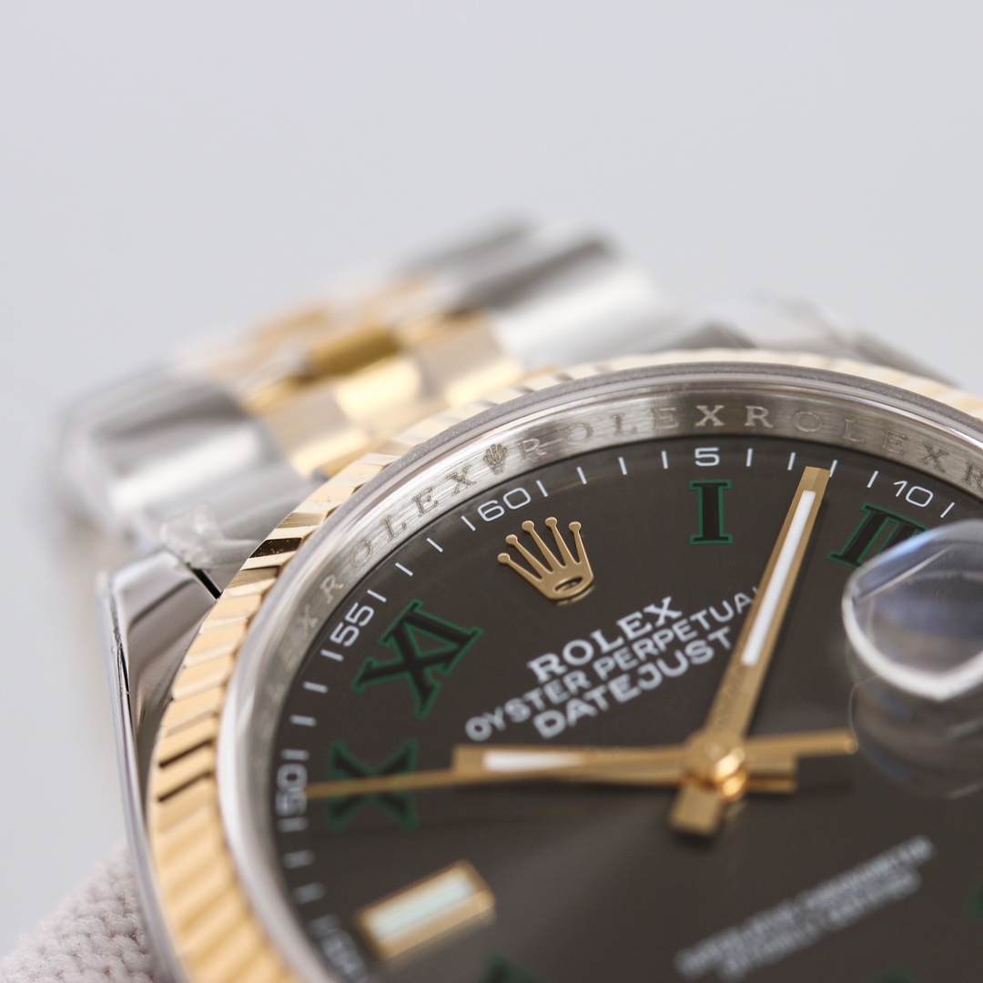 Rolex Datejust Oystersteel Steel Gelbgold Dunkelgraues Zifferblatt Jubilee - EUR FASHION