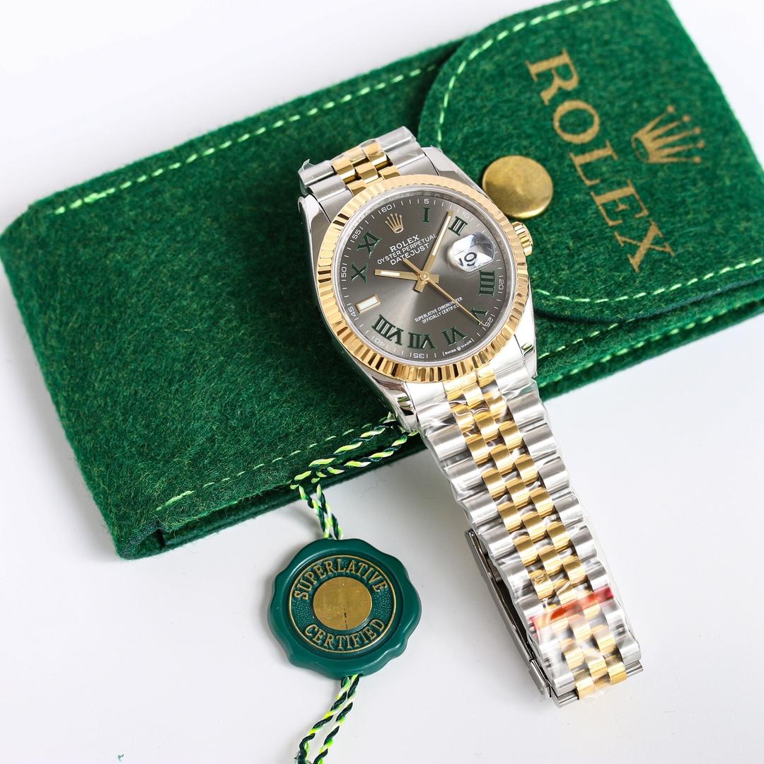Rolex Datejust Oystersteel Steel Gelbgold Dunkelgraues Zifferblatt Jubilee - EUR FASHION