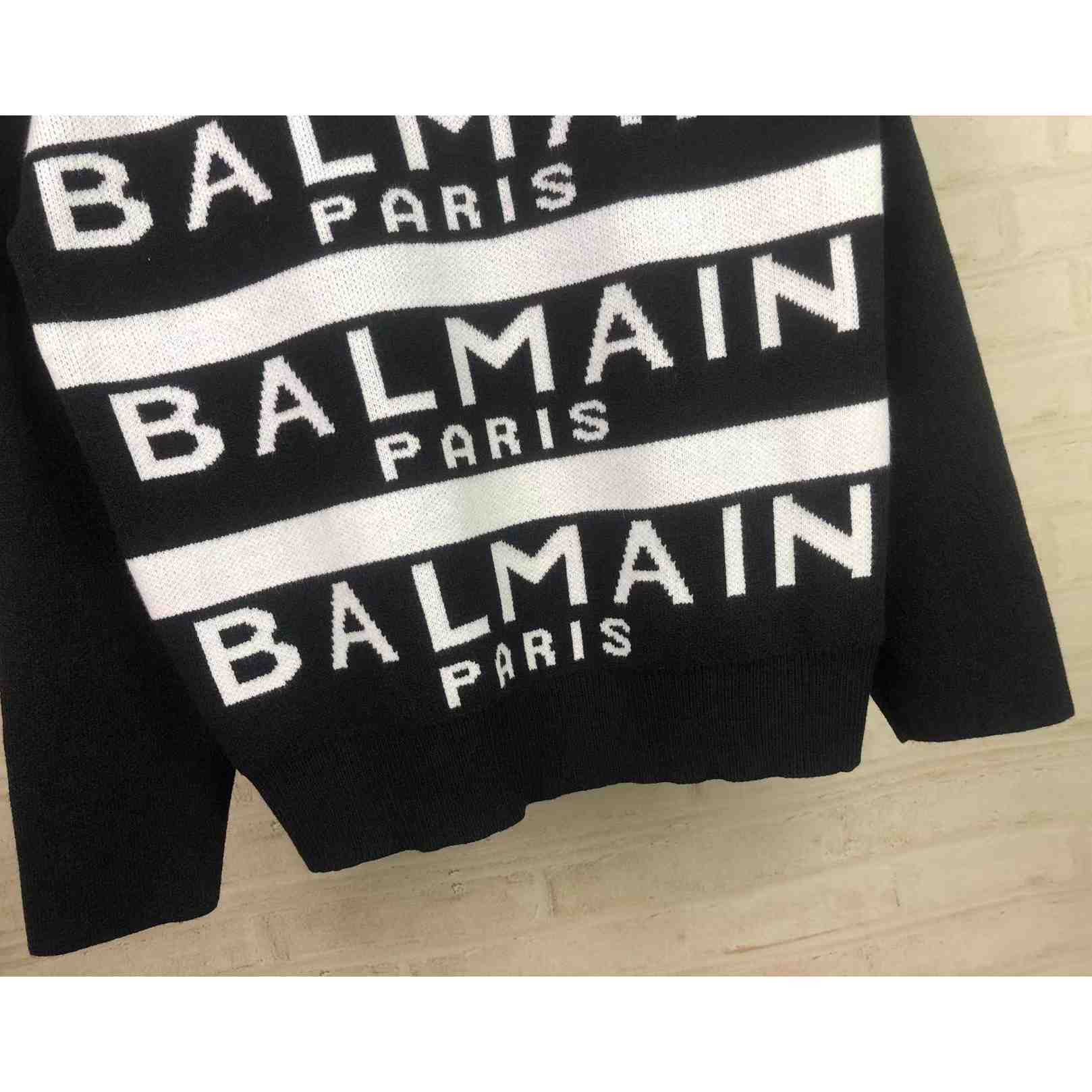 Pullover mit Rundhalsausschnitt aus Wollmischung von Balmain - EUR FASHION