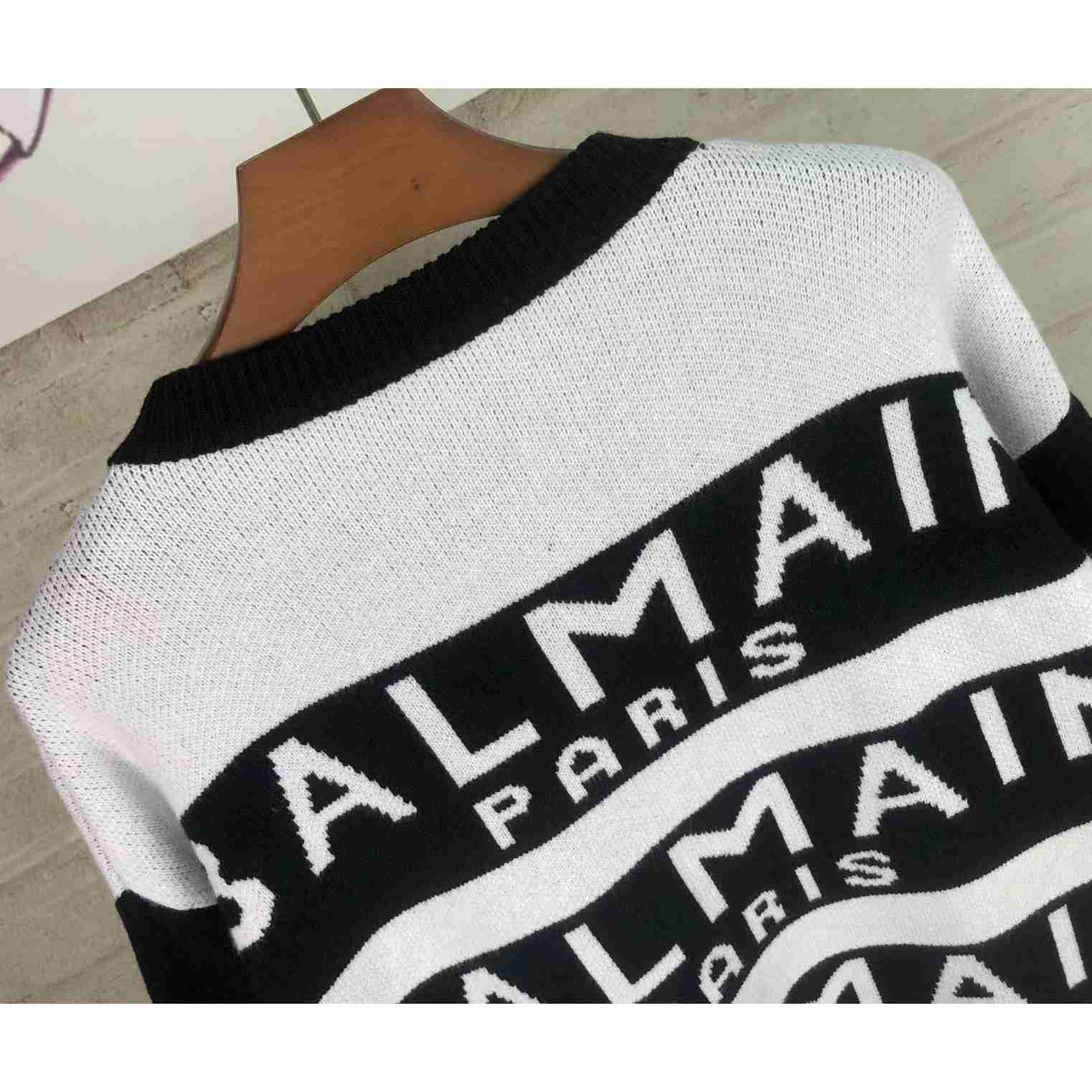 Pullover mit Rundhalsausschnitt aus Wollmischung von Balmain - EUR FASHION