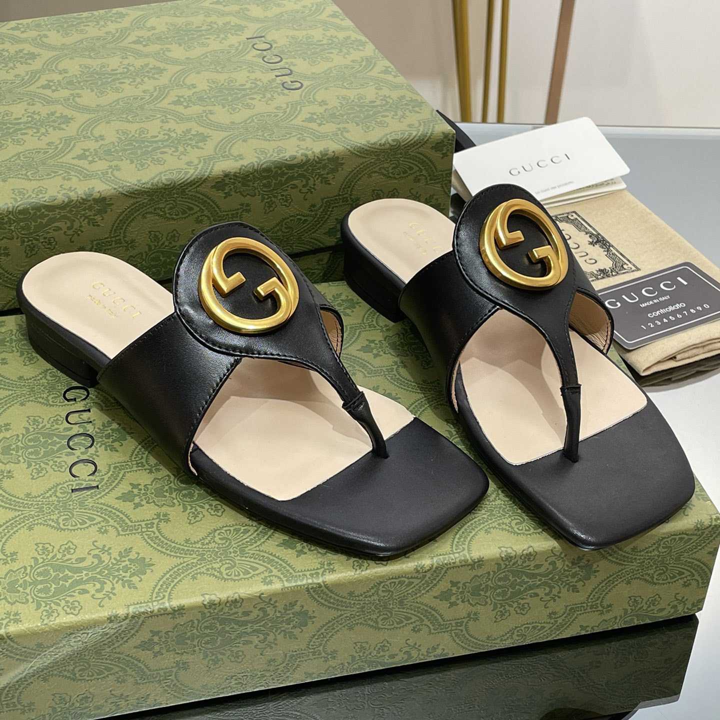 Gucci Damen Gucci Blondie Tanga-Sandale - EUR FASHION