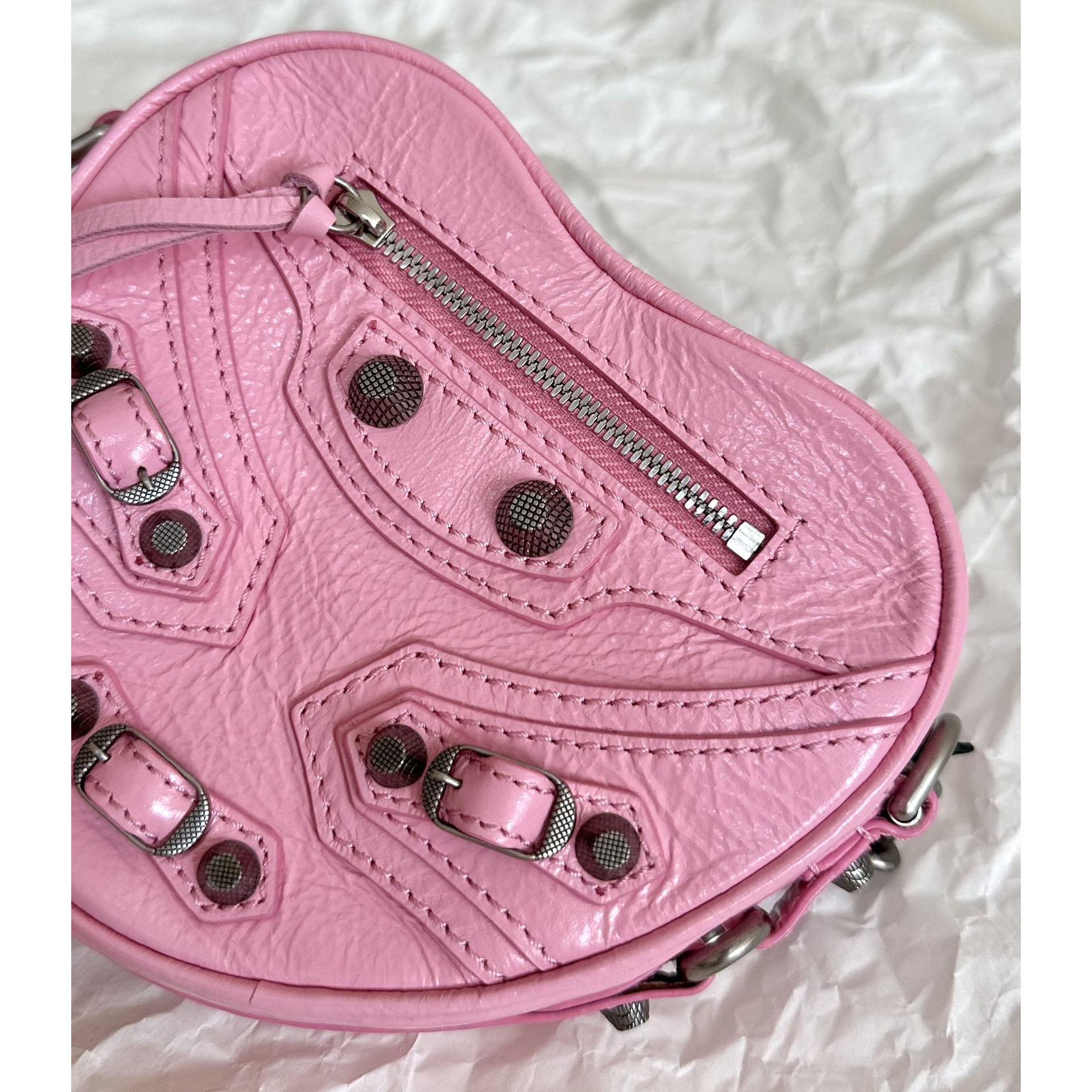 Balenciaga Le Cagole Heart Mini-Tasche in Rosa (16–12,7–4,5 cm) - EUR FASHION