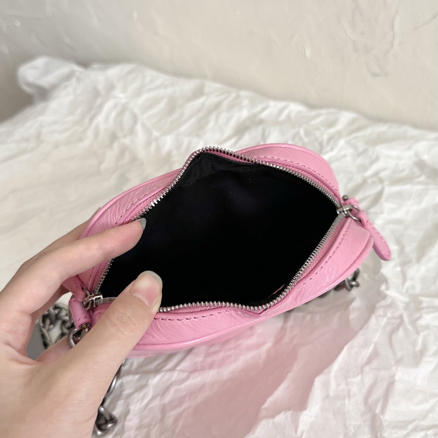 Balenciaga Le Cagole Heart Mini-Tasche in Rosa (16–12,7–4,5 cm) - EUR FASHION