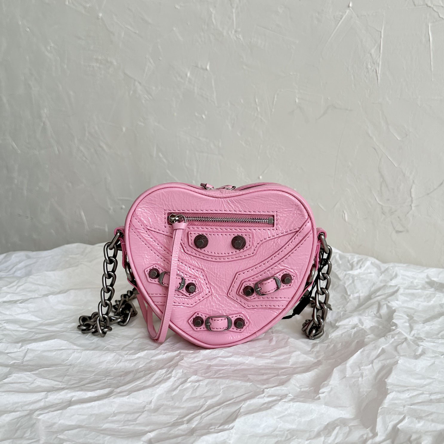 Balenciaga Le Cagole Heart Mini-Tasche in Rosa (16–12,7–4,5 cm) - EUR FASHION