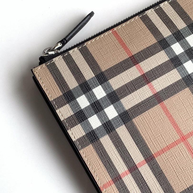 Burberry Vintage Check Canvas-Reißverschlussbeutel (30 cm * 19,5 cm) - EUR FASHION