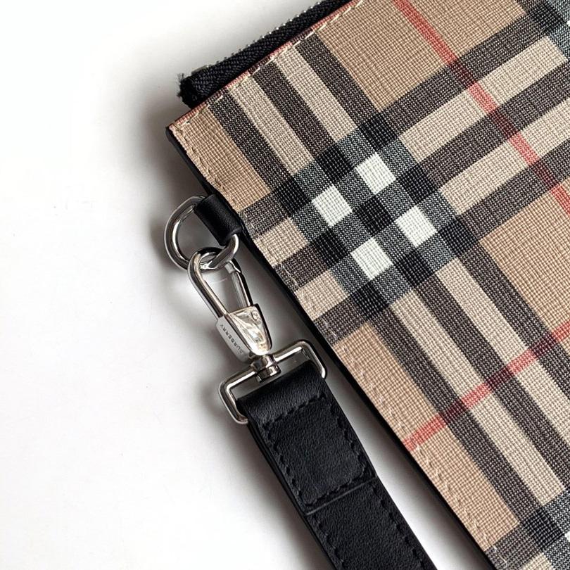 Burberry Vintage Check Canvas-Reißverschlussbeutel (30 cm * 19,5 cm) - EUR FASHION