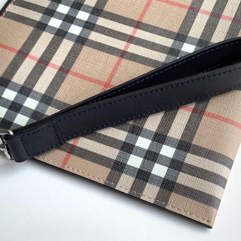 Burberry Vintage Check Canvas-Reißverschlussbeutel (30 cm * 19,5 cm) - EUR FASHION