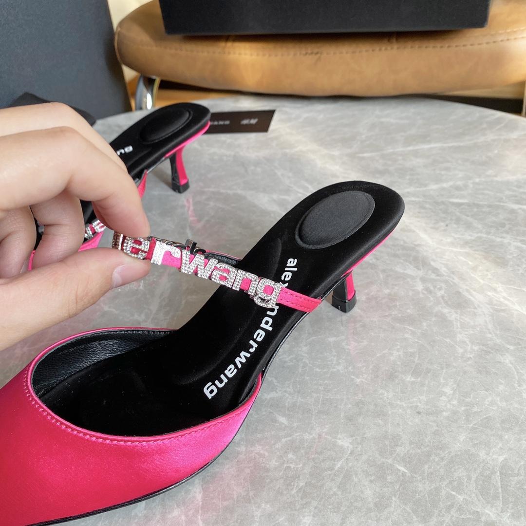 Alexander Wang Delphine 65 Logo-Riemenmule aus Viskose - EUR FASHION