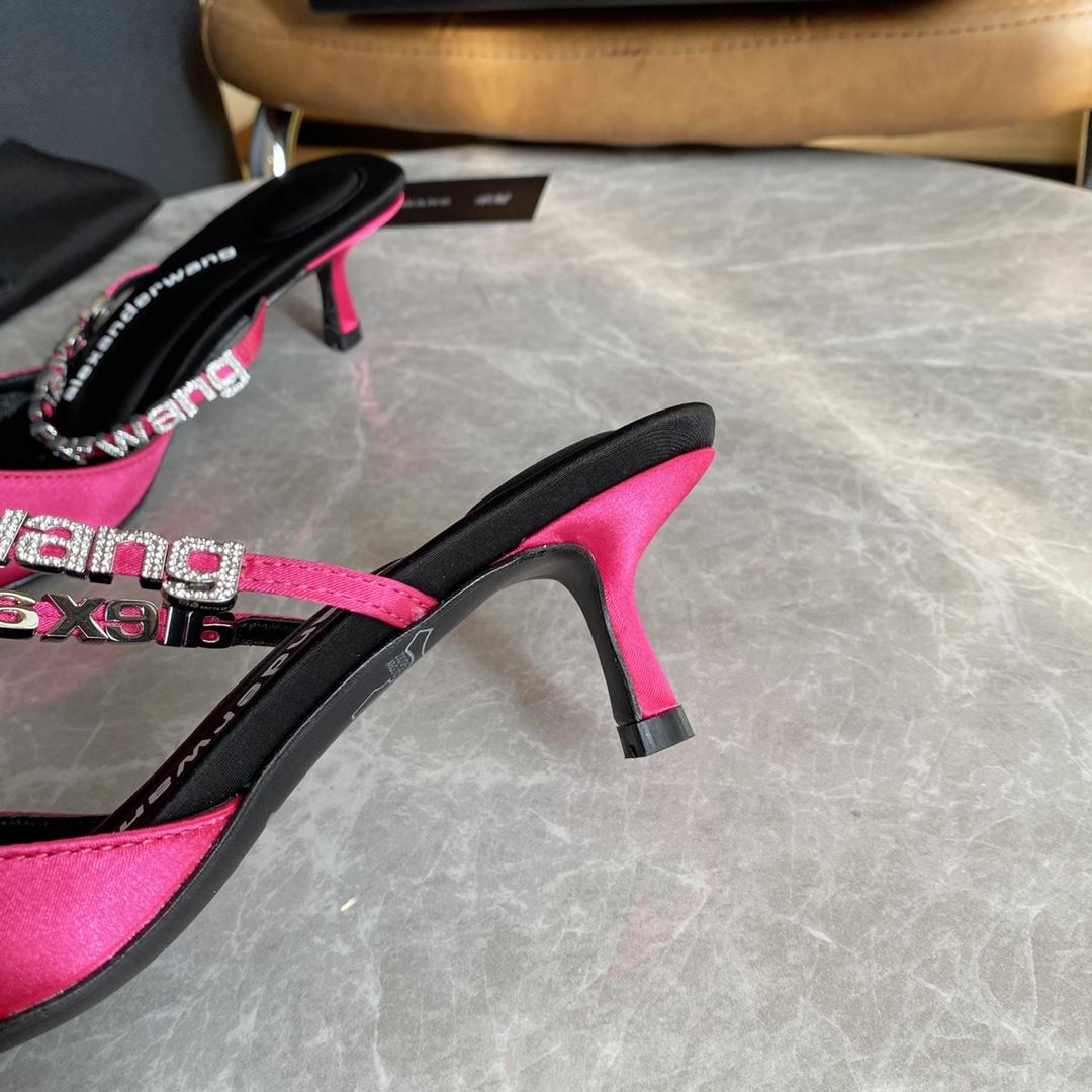 Alexander Wang Delphine 65 Logo-Riemenmule aus Viskose - EUR FASHION