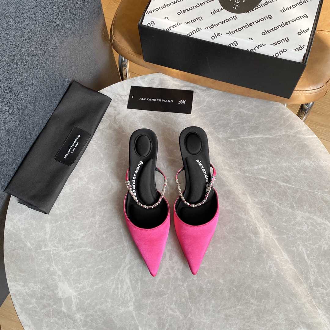 Alexander Wang Delphine 65 Logo-Riemenmule aus Viskose - EUR FASHION