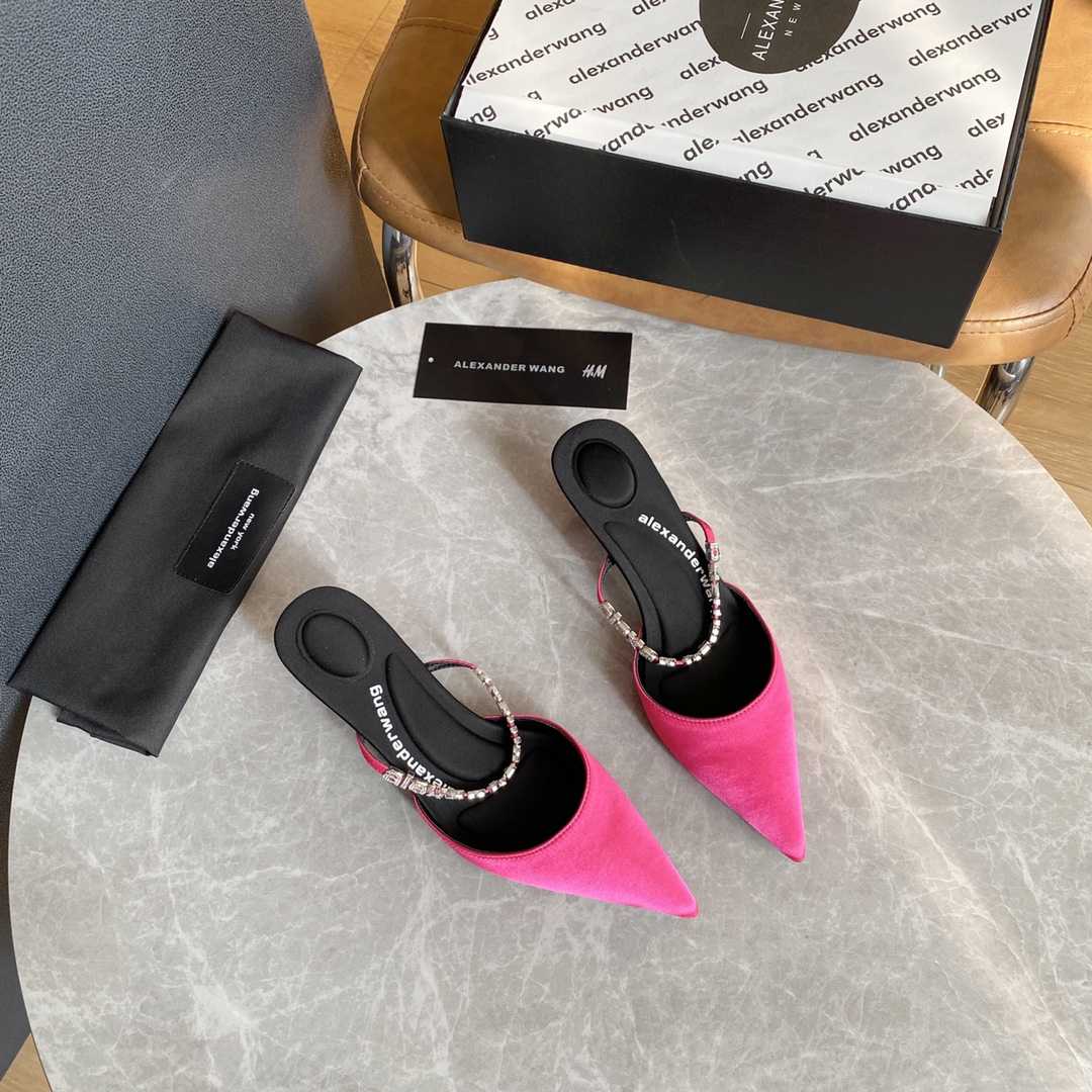 Alexander Wang Delphine 65 Logo-Riemenmule aus Viskose - EUR FASHION