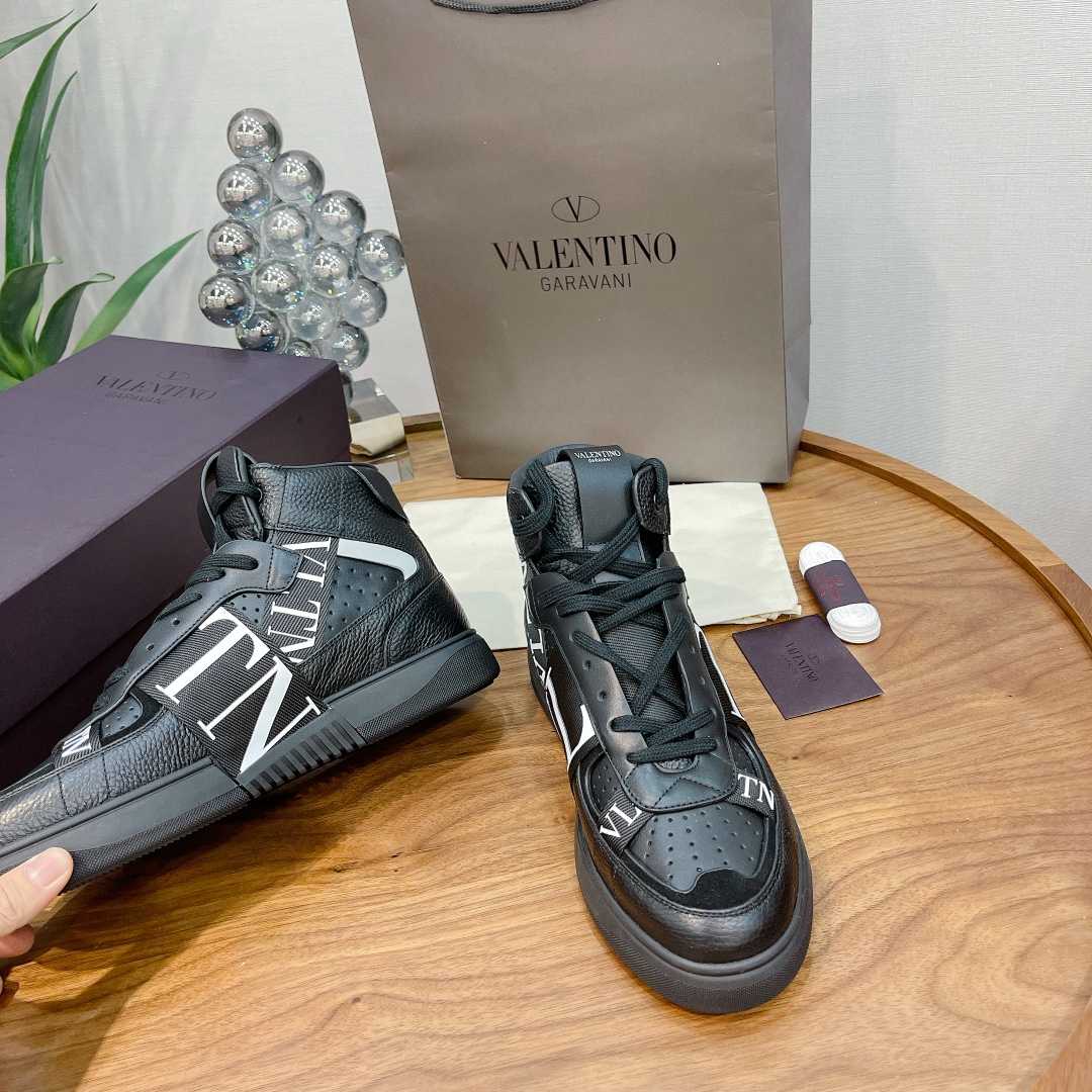 Valenti Mid-Top-Sneaker VL7N aus Kalbsleder mit Bändern - EUR FASHION