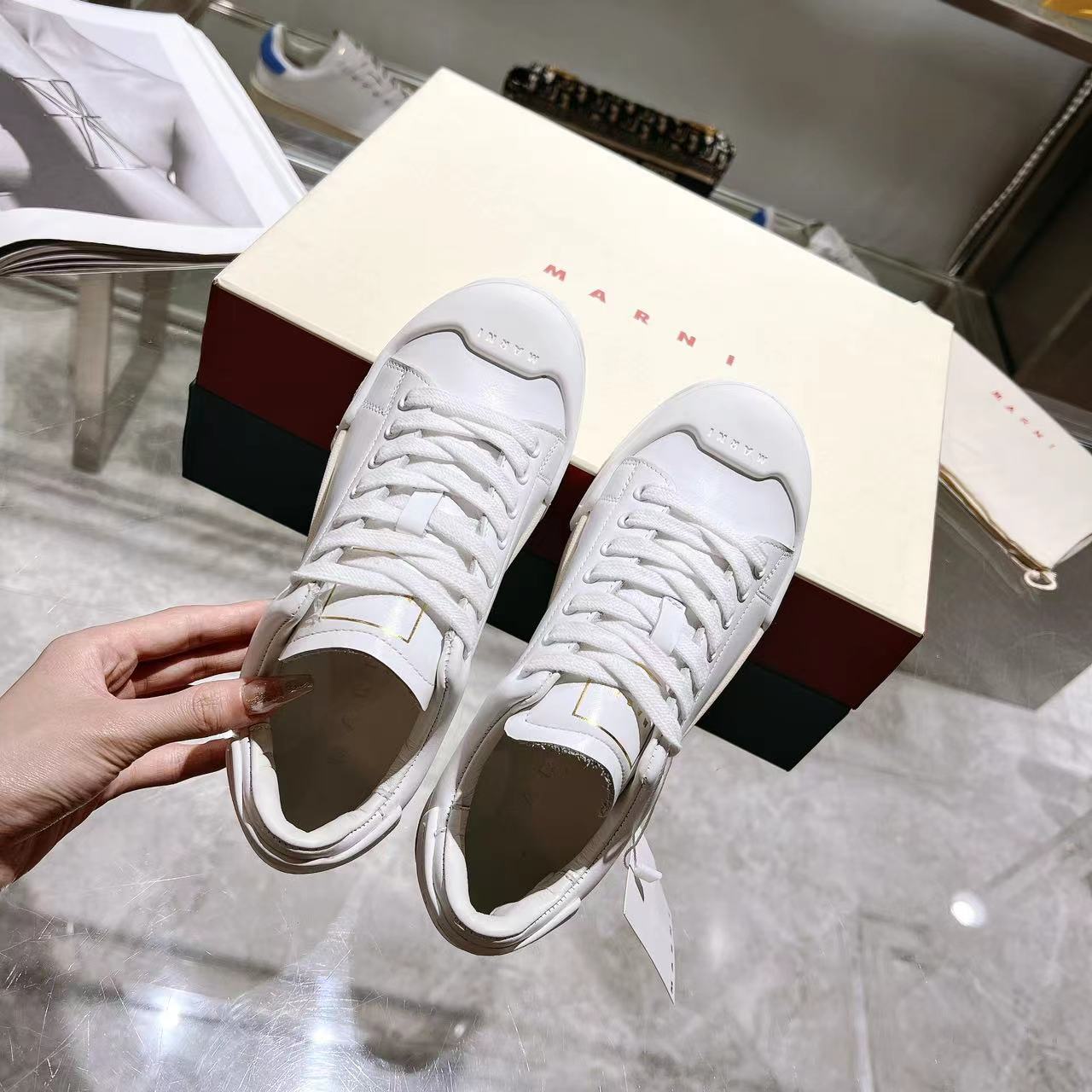 Marni Dada Bumper Sneaker aus weißem Leder - EUR FASHION