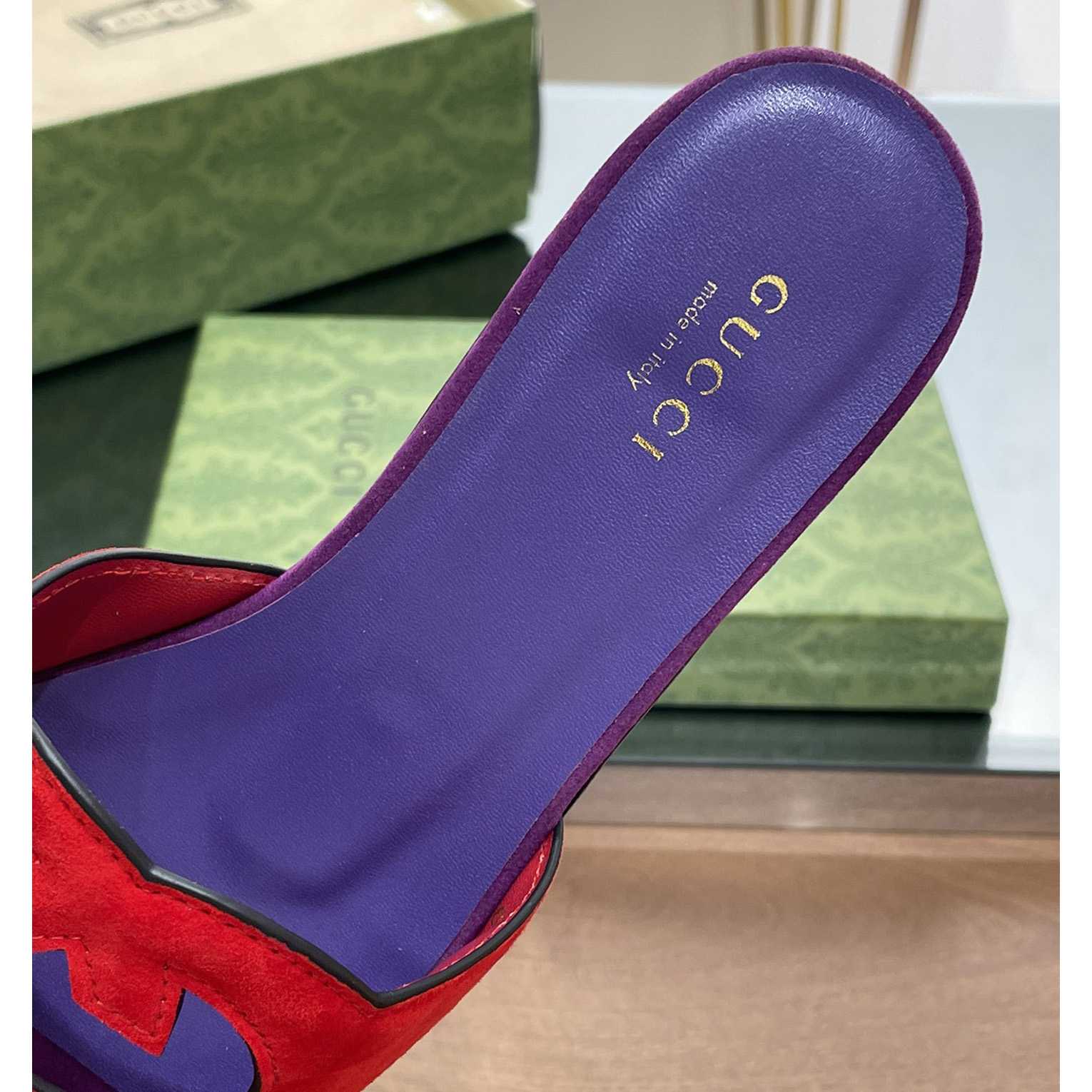 Gucci Damen-Slide-Sandale mit ineinandergreifendem G-Ausschnitt - EUR FASHION