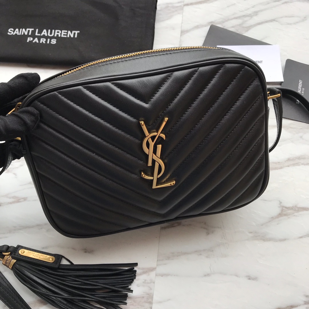 Saint Laurent Lou Matelassé Leder-Kameratasche (23 x 16 x 6 cm) - EUR FASHION