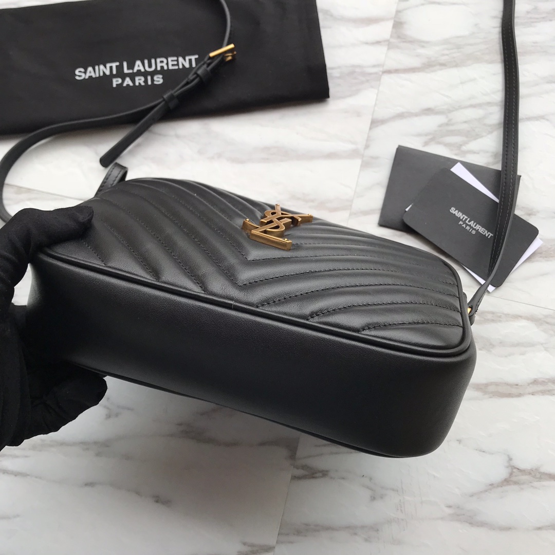 Saint Laurent Lou Matelassé Leder-Kameratasche (23 x 16 x 6 cm) - EUR FASHION