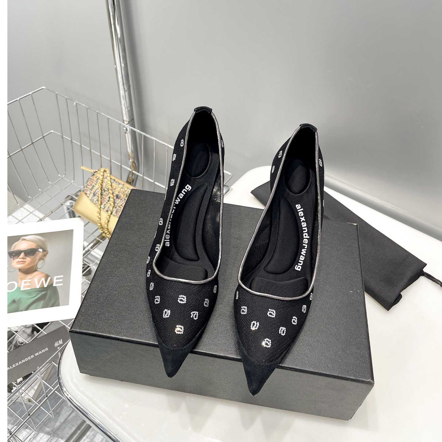 Alexander Wang Delphine 105 Pump in Mesh/Kristall - EUR FASHION