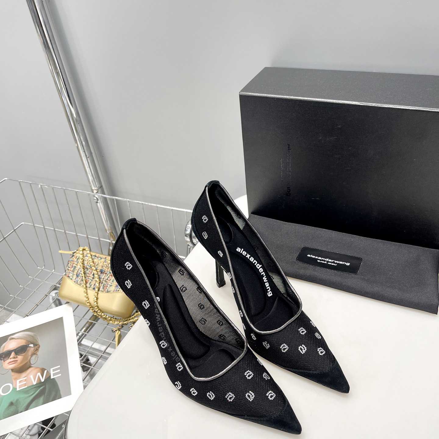 Alexander Wang Delphine 105 Pump in Mesh/Kristall - EUR FASHION