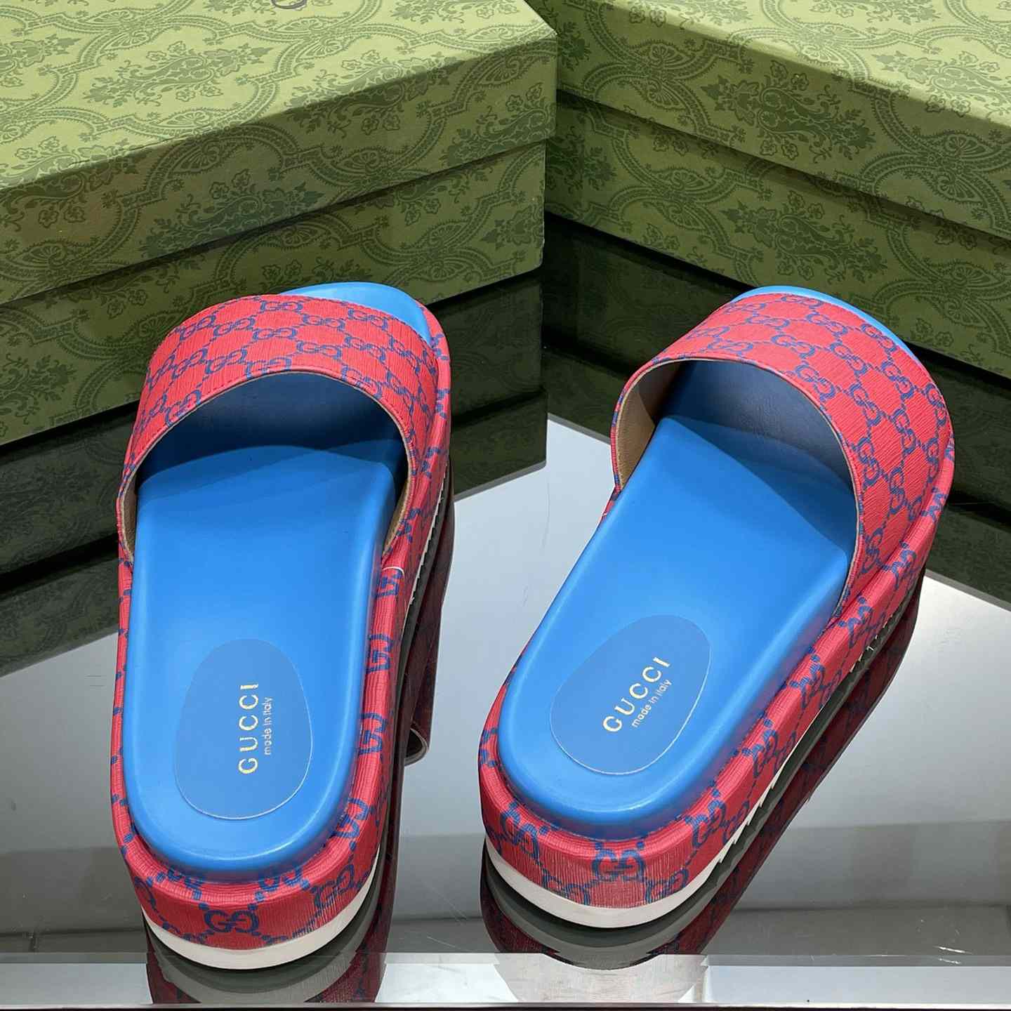 Gucci Damen-Plateau-Slide-Sandale - EUR FASHION