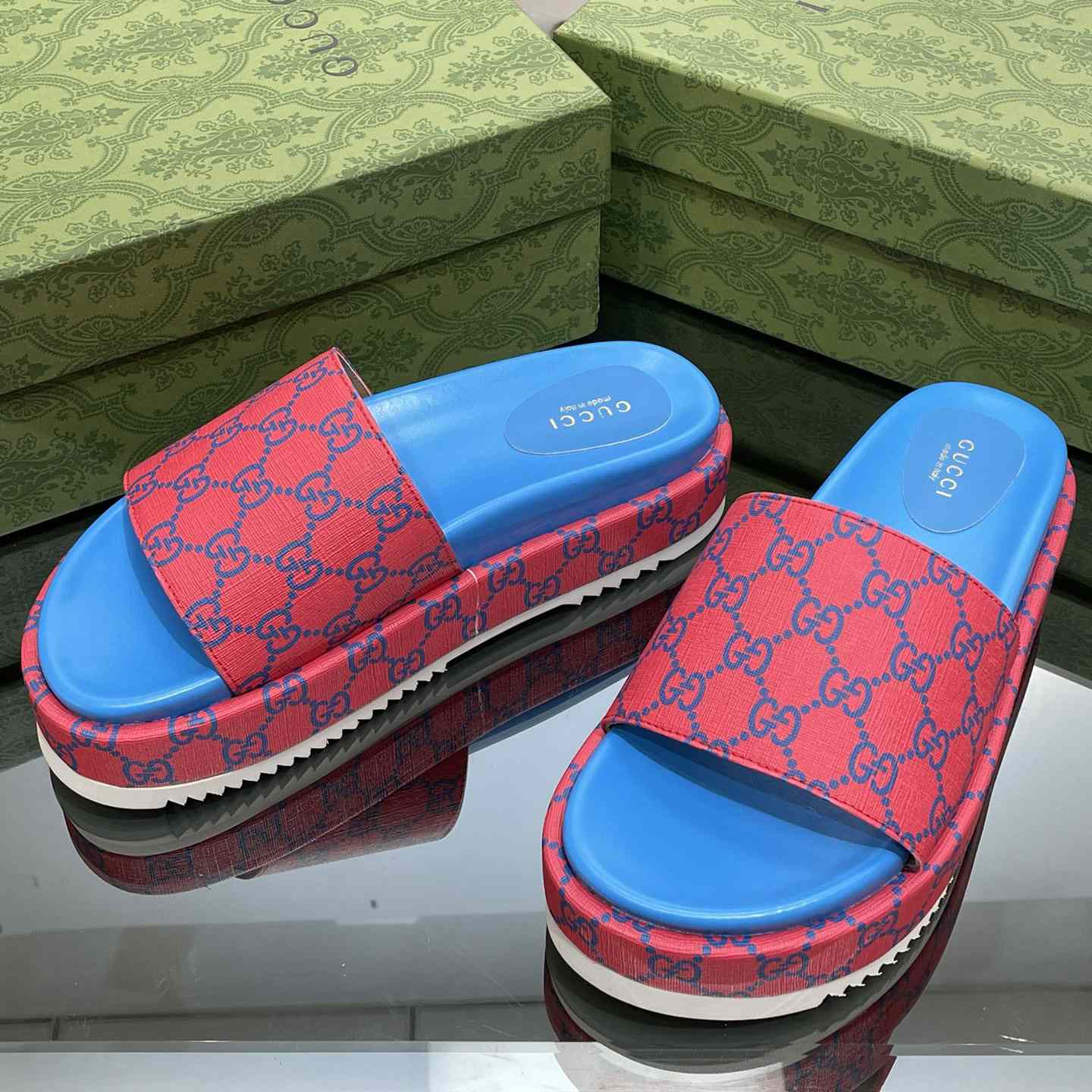 Gucci Damen-Plateau-Slide-Sandale - EUR FASHION