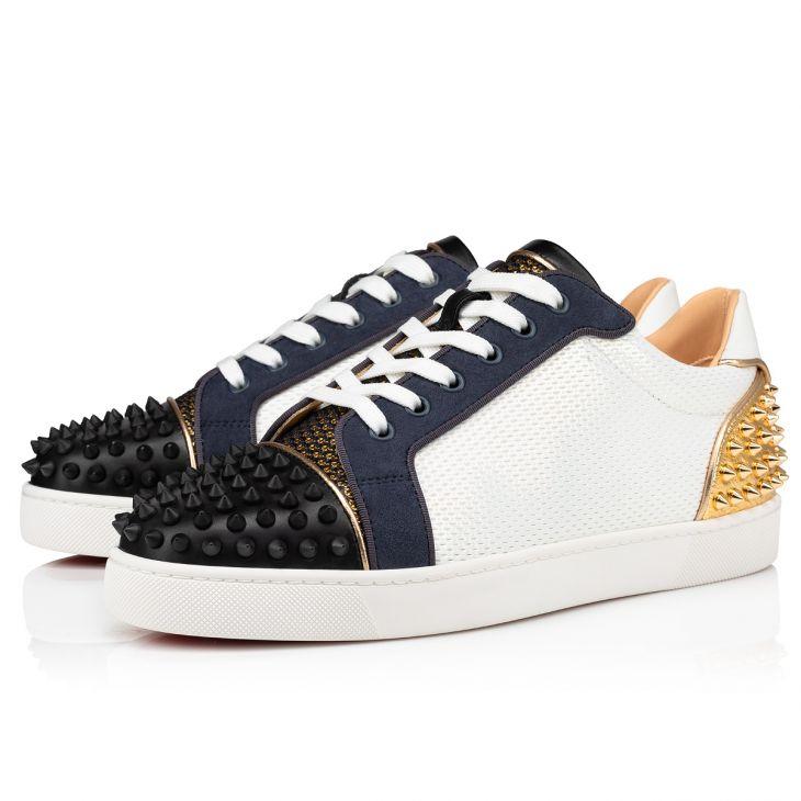 Christian Louboutin Seavaste 2 Low-Top-Sneaker – King-Stoff und Spikes – Mehrfarbig - EUR FASHION