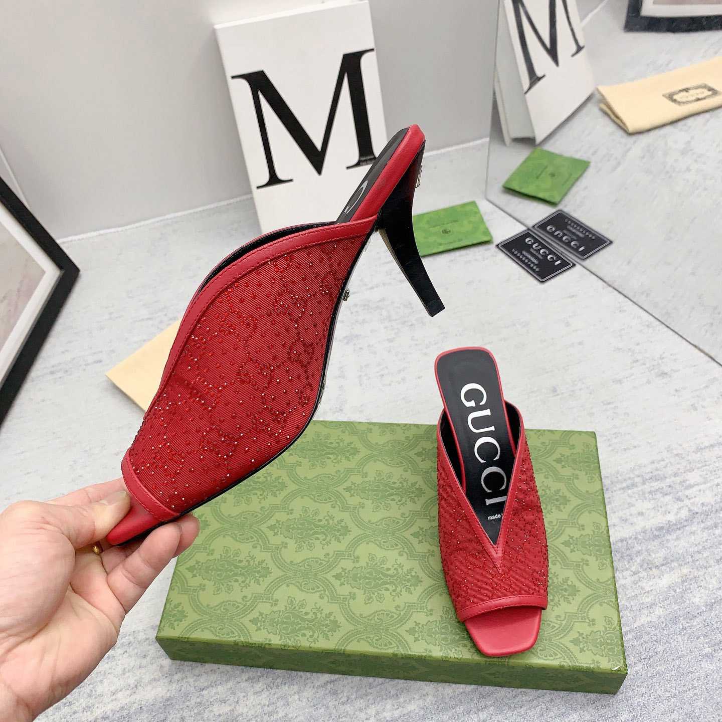 Gucci Damen GG Slide Sandale - EUR FASHION