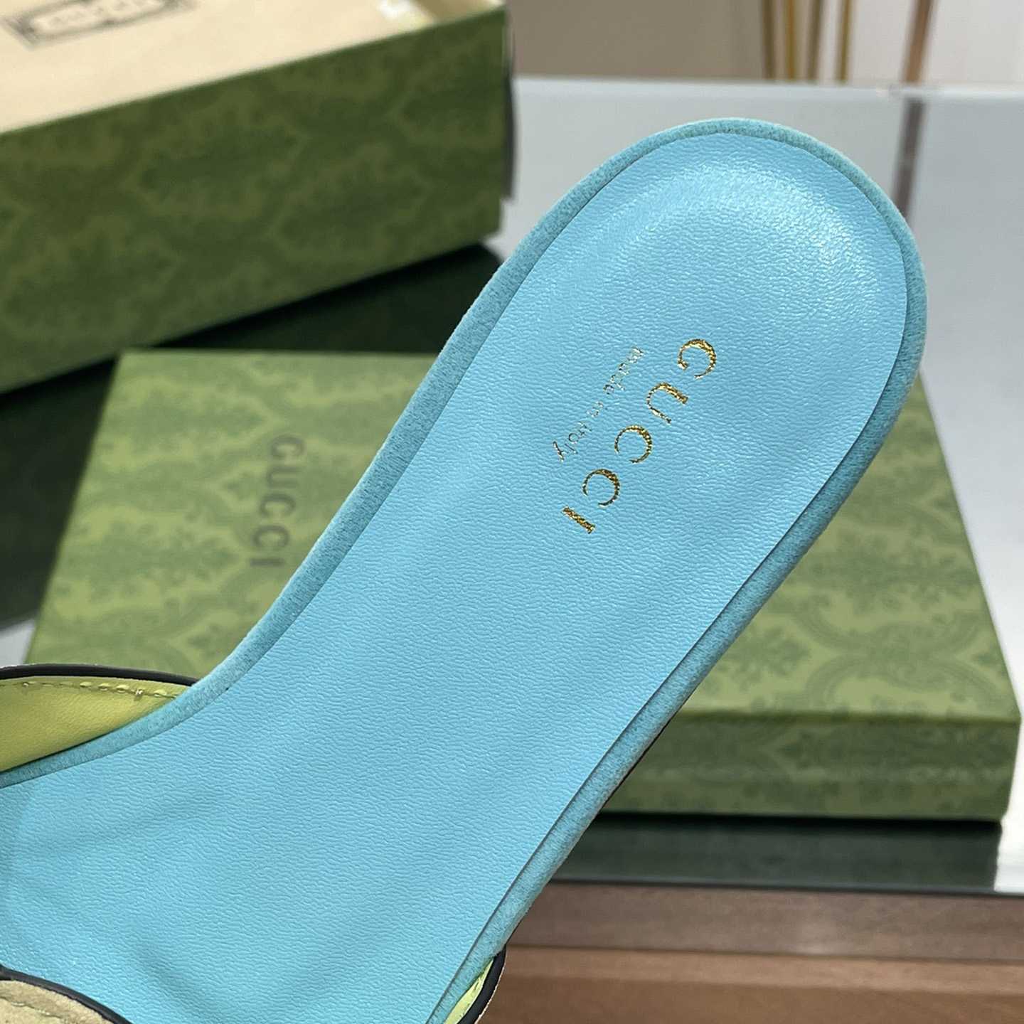 Gucci Damen-Slide-Sandale mit ineinandergreifendem G-Ausschnitt - EUR FASHION