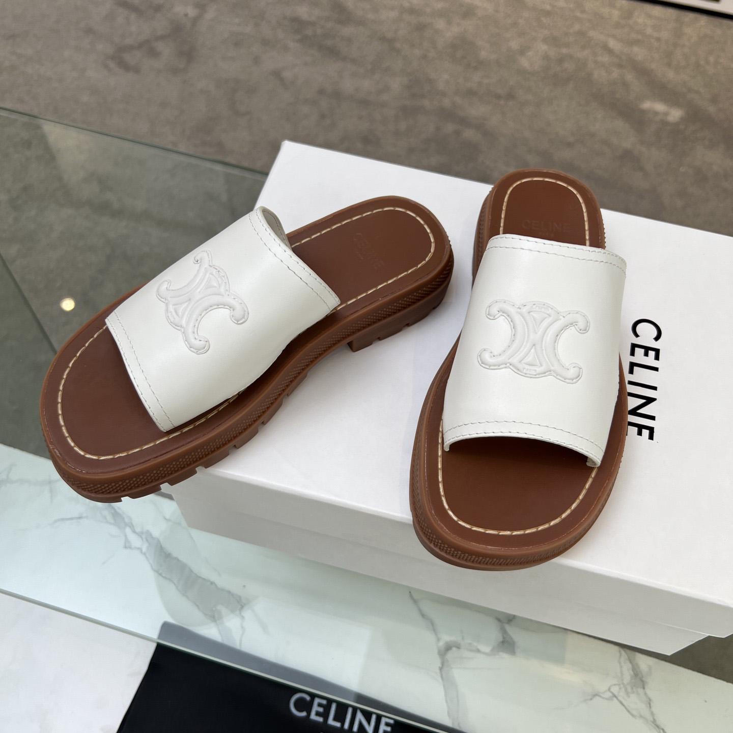 Celine Clea Triomphe Slide in Gemüse - EUR FASHION