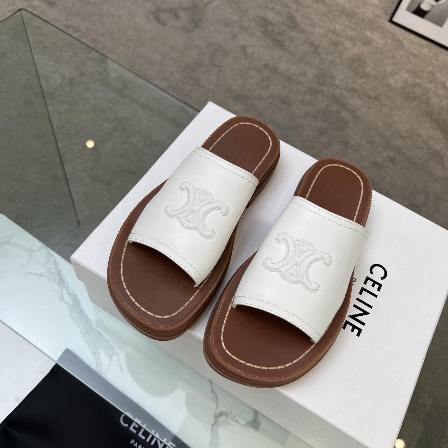 Celine Clea Triomphe Slide in Gemüse - EUR FASHION