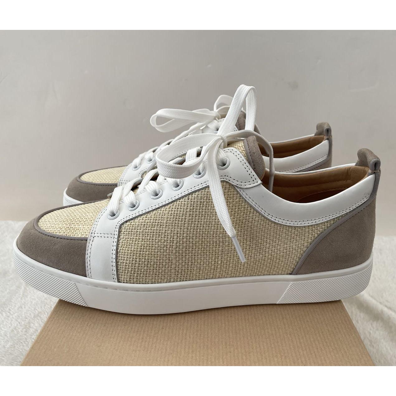 Christian Louboutin Rantulow Low-Top-Sneaker aus Leder mit roter Sohle - EUR FASHION