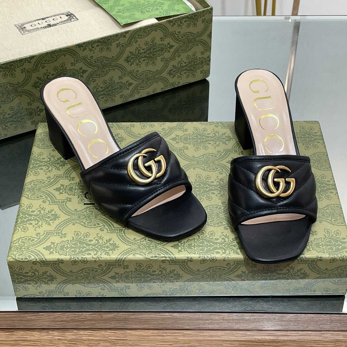 Gucci Damen Double G Slide Sandale - EUR FASHION