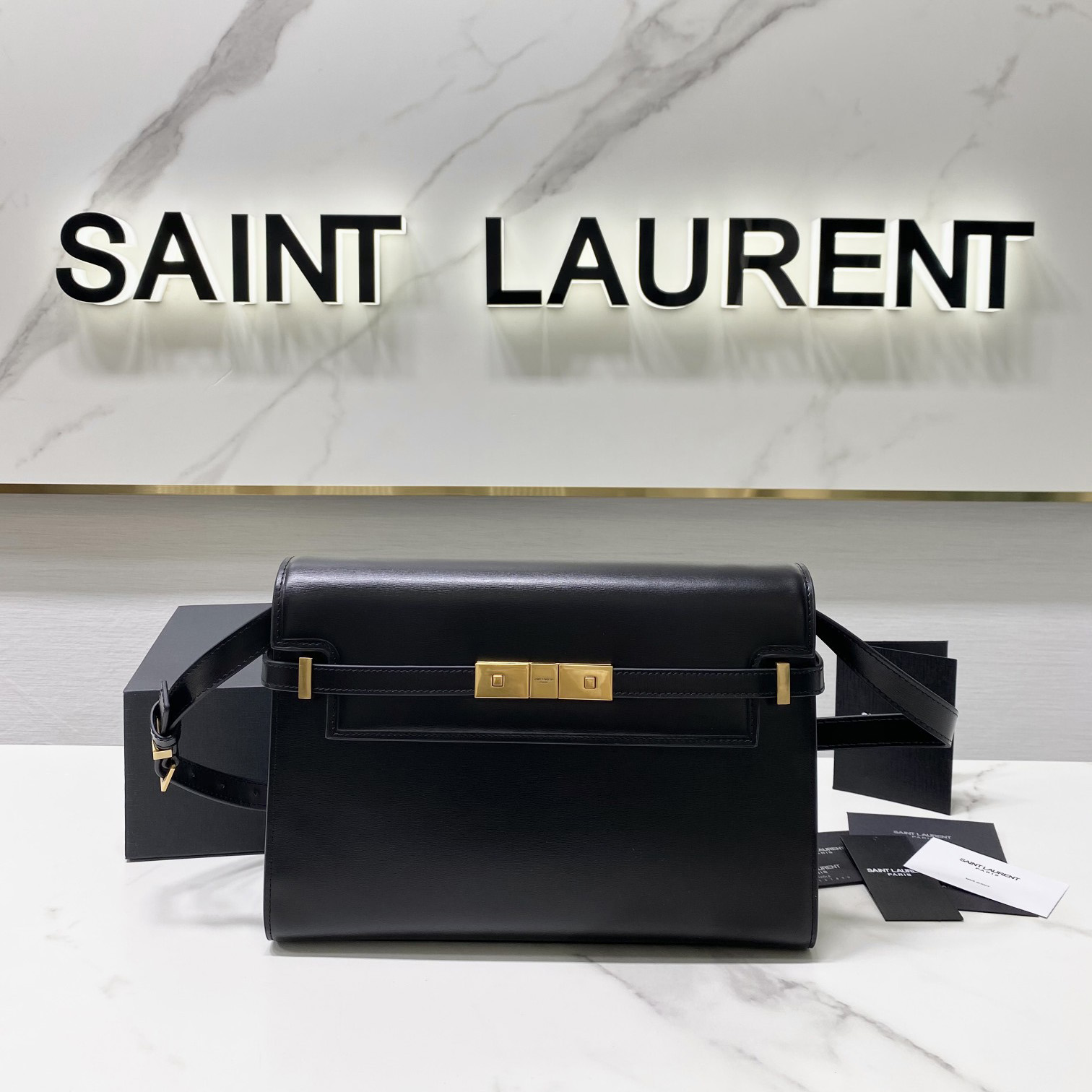 Saint Laurent Manhattan Umhängetasche aus Saint Laurent Leder - EUR FASHION