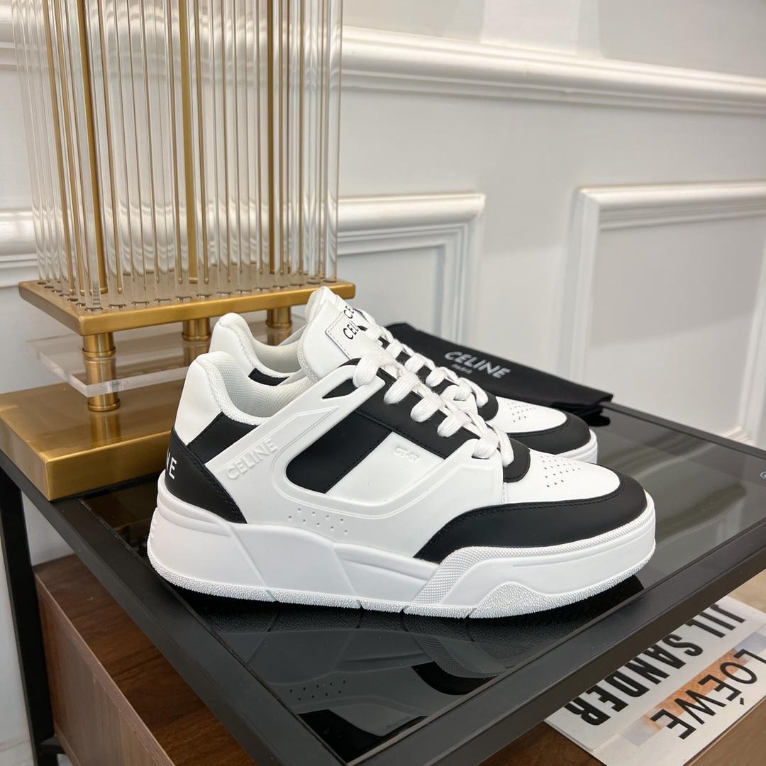 Celine CT-07 Celine Trainer Niedriger Schnür-Sneaker aus Kalbsleder - EUR FASHION