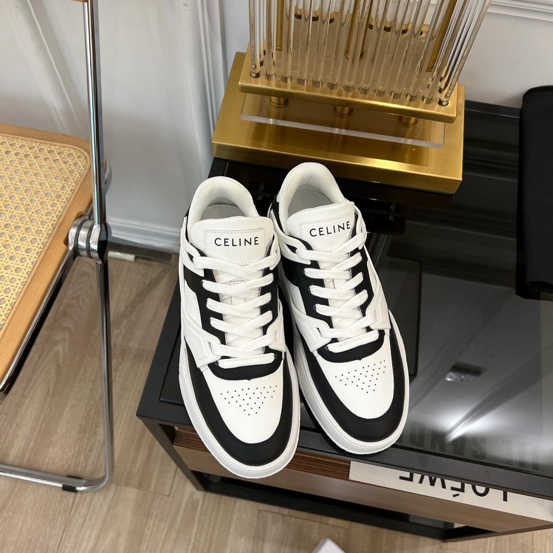 Celine CT-07 Celine Trainer Niedriger Schnür-Sneaker aus Kalbsleder - EUR FASHION